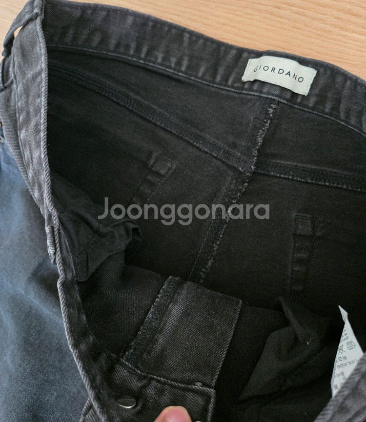 지오다노(GIORDANO) 흑청바지--2