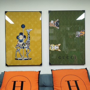 루이비통액자 루이비통그림 구찌 캐릭터 로고 대형 그림 액자 팝아트 인테리어소품 인테리어액자 명품그림 명품액자 럭셔리