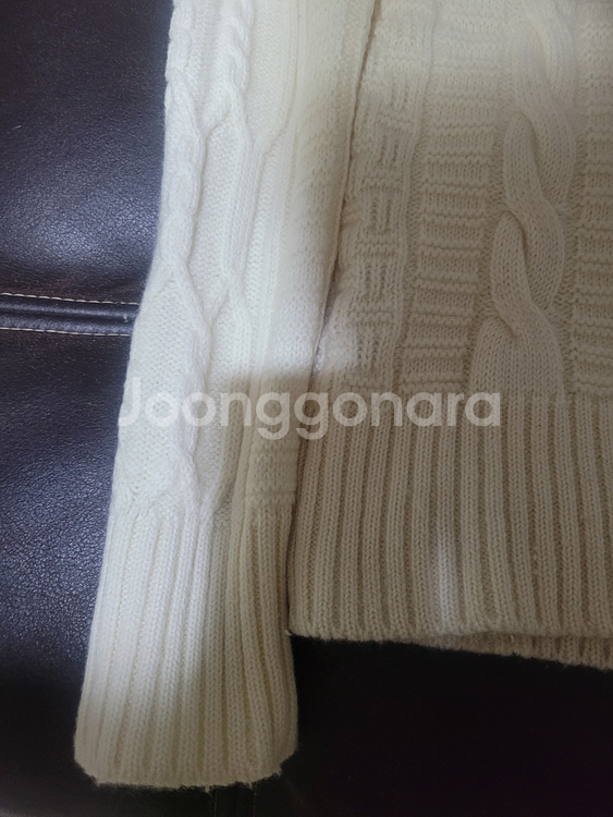 Adam et Rope(아담엣로페) 숄카라 피셔(케이블)니트 가디건 40사이즈(택사이즈L,실측M~작은L)추천(빔즈)--3