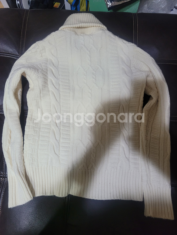Adam et Rope(아담엣로페) 숄카라 피셔(케이블)니트 가디건 40사이즈(택사이즈L,실측M~작은L)추천(빔즈)--6