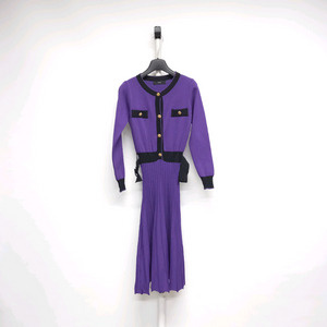 새 샤틴 춘추동 니트 플리츠 롱 원피스 55