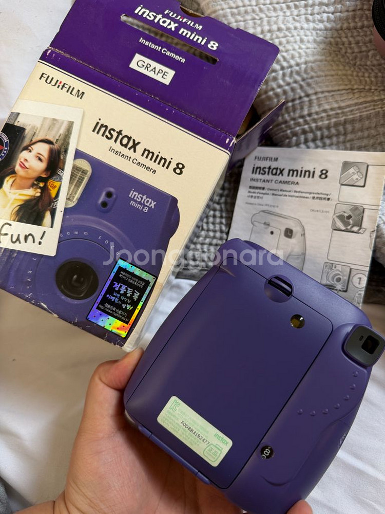 인스탁스 미니 8 퍼플 팝니다 사용가능제품--1