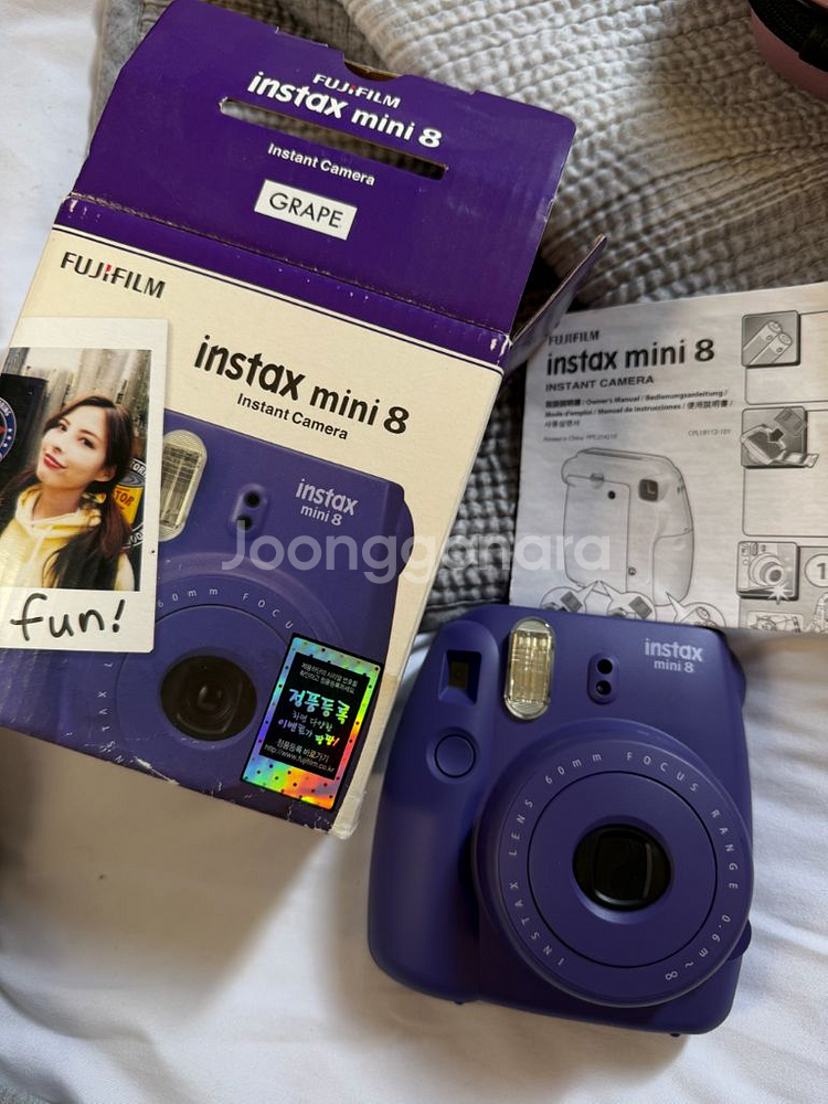 인스탁스 미니 8 퍼플 팝니다 사용가능제품--0