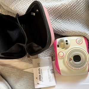 후지필름 Instax mini 25 핑크 카메라 + 케이스