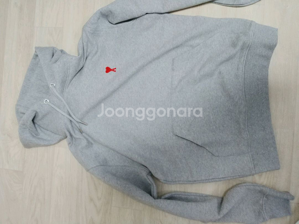 S사이즈/ 아미 후드티 그레이--0