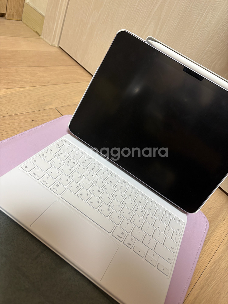 아이패드 에어11 M3 128GB Wi-Fi 퍼플 + 정품 매직 키보드 + 애플펜슬 프로 세트--2