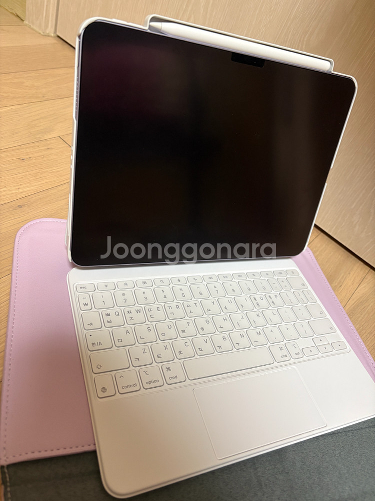 아이패드 에어11 M3 128GB Wi-Fi 퍼플 + 정품 매직 키보드 + 애플펜슬 프로 세트--0