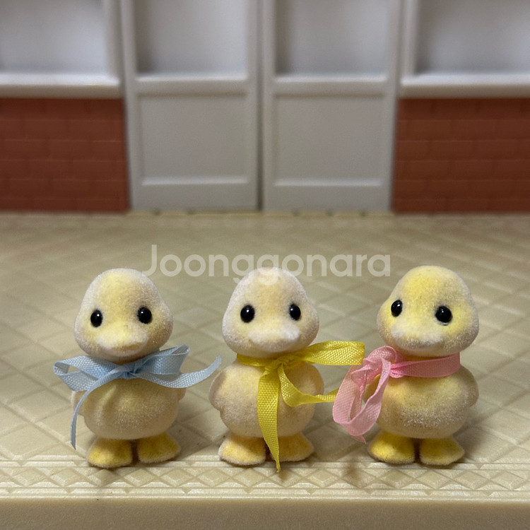 실바니안 오리 노랑오리 세쌍둥이 유모차--1