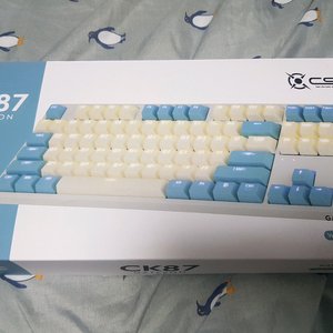 콕스 CK87 크림 블루 청축 텐키리스 키보드 판매