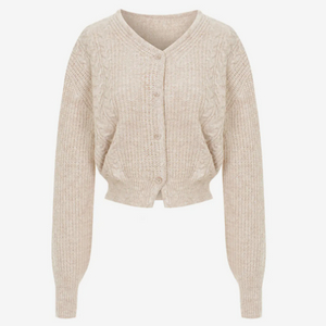 베이지 니트 가디건 free
