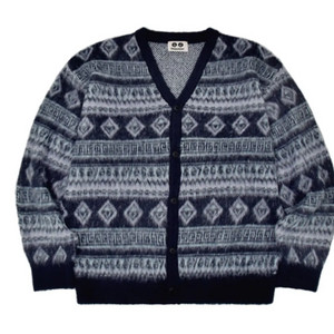 패턴 니트 가디건 네이비 free