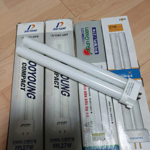 인버터 스탠드형 스텐드 삼파장 램프 5개 27EX-N