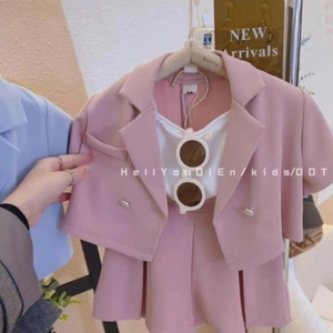 쌍둥이 여아 상하의 자켓스커트 투피스