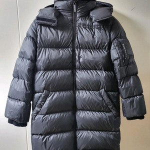 버버리 키즈 칠드런 블랙 롱패딩 130 (8Y)