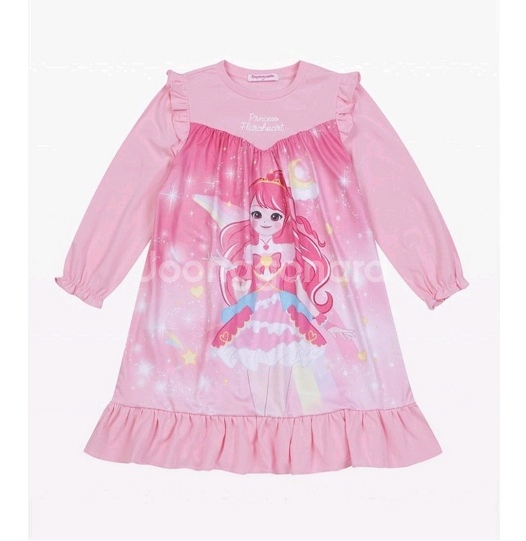 캐치티니핑 플로라하트 하츄핑 파자마 원피스 헤어밴드 세--0