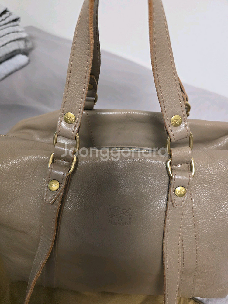 일비종떼 신품 가죽 보스턴백--6