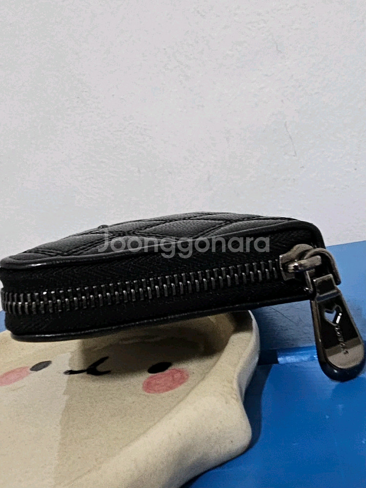 러브캣 블랙 양가죽 카드 현금 장지갑 19*9--8