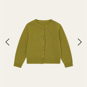 얼리틀 버튼 니트 가디건 올리브3