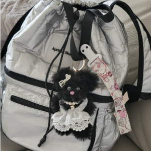 아프리콧실스튜디오 실버 백팩 기저귀가방