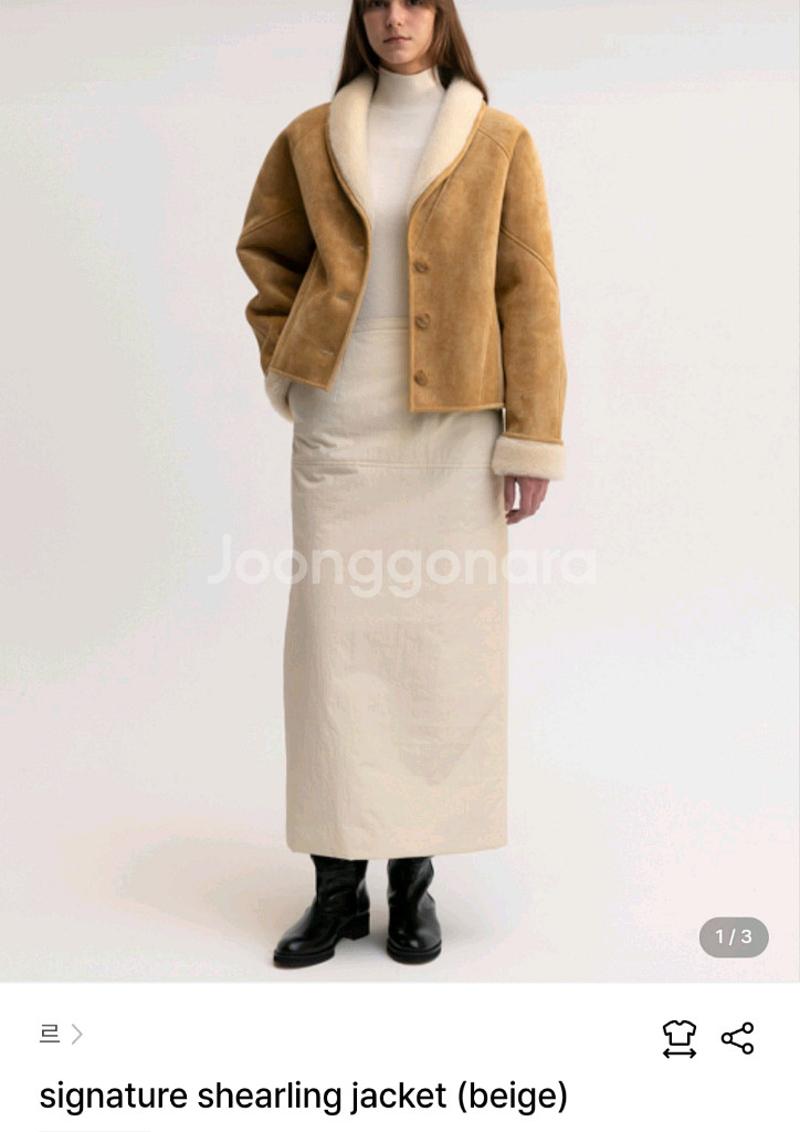 le 시그니처 시어링 자켓 무스탕 여성--0