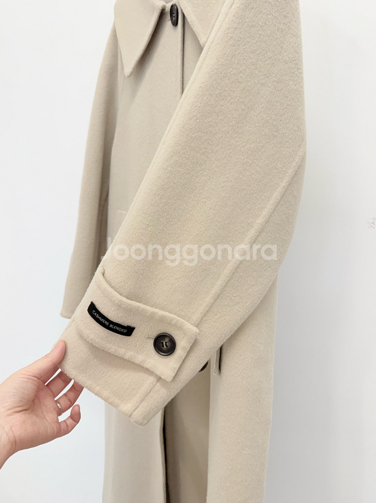 올리브데올리브 빅카라 핸드메이드코트 캐시미어블렌드--3