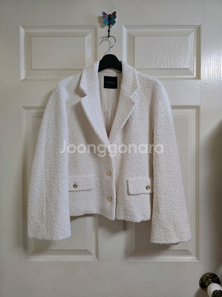 한섬 더캐시미어 부클 레글런 슬리브 자켓--0