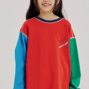 히로 배색슬리브티셔츠