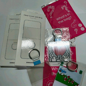 삼성 갤럭시 Z Flip4 제트 플립4 정품 링케이스 클리어 링 커버 새제품 + 액정 보호 필름