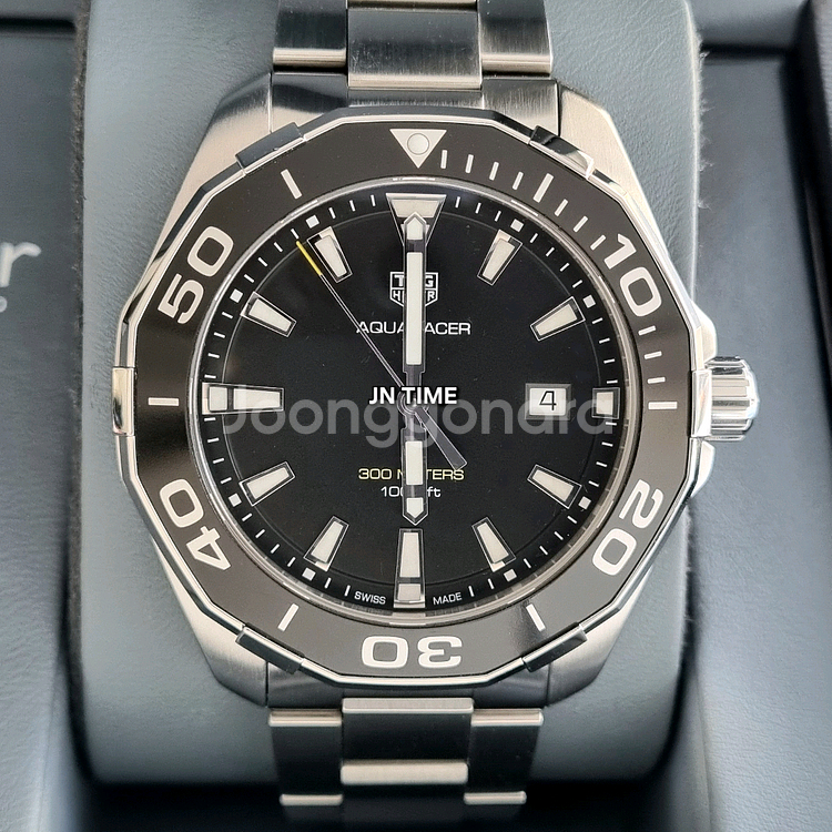 태그호이어 아쿠아레이서 쿼츠 검판 43mm(2021년)--0