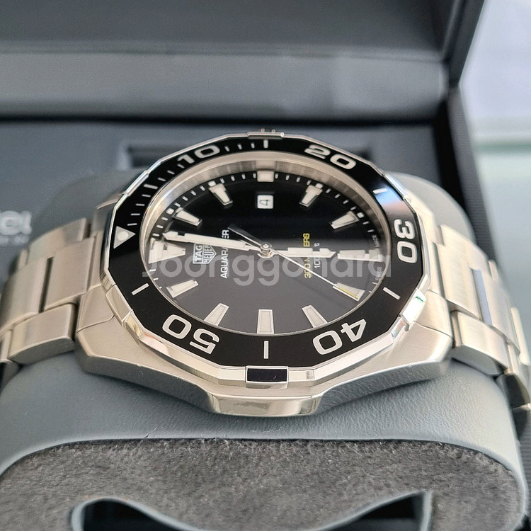 태그호이어 아쿠아레이서 쿼츠 검판 43mm(2021년)--5