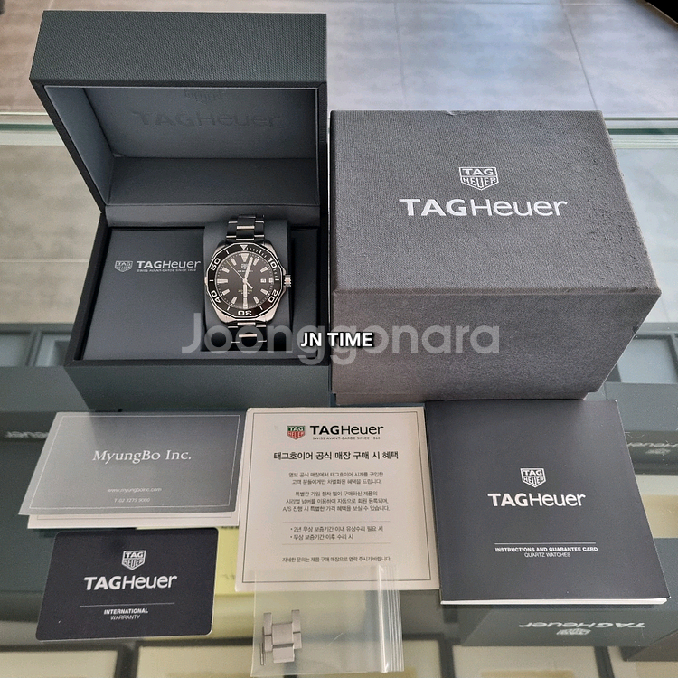 태그호이어 아쿠아레이서 쿼츠 검판 43mm(2021년)--8