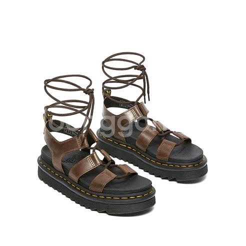 닥터마틴 여성용 나틸라 하이드로레더 샌들 브라운 팔아요--1