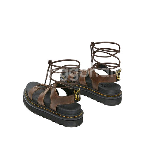 닥터마틴 여성용 나틸라 하이드로레더 샌들 브라운 팔아요--2