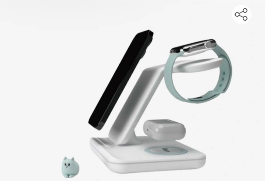 애플 아이폰 고속 무선충전기 애플워치 에어팟 라온 3in1--1