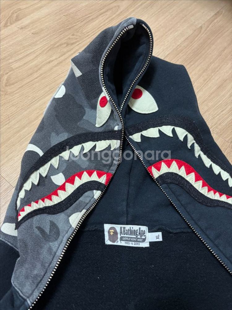 베이프 샤크 후드집업XL--1