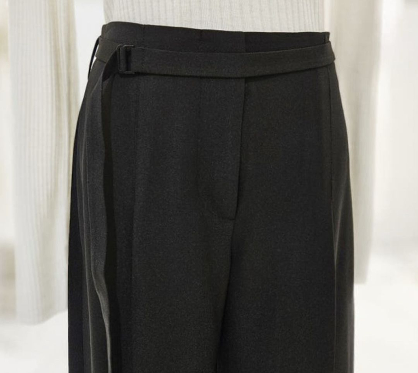 잇미샤 원턱 와이드 팬츠 블랙 55--1