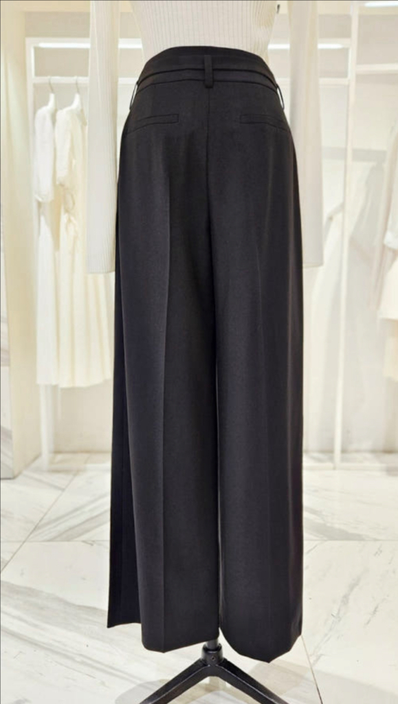잇미샤 원턱 와이드 팬츠 블랙 55--2