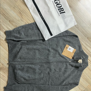 새상품) GOBI 고비 캐시미어 남성 집업 가디건 M사이즈 그레이