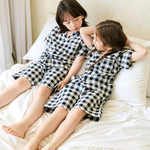 핑코코 체크 잠옷 세트