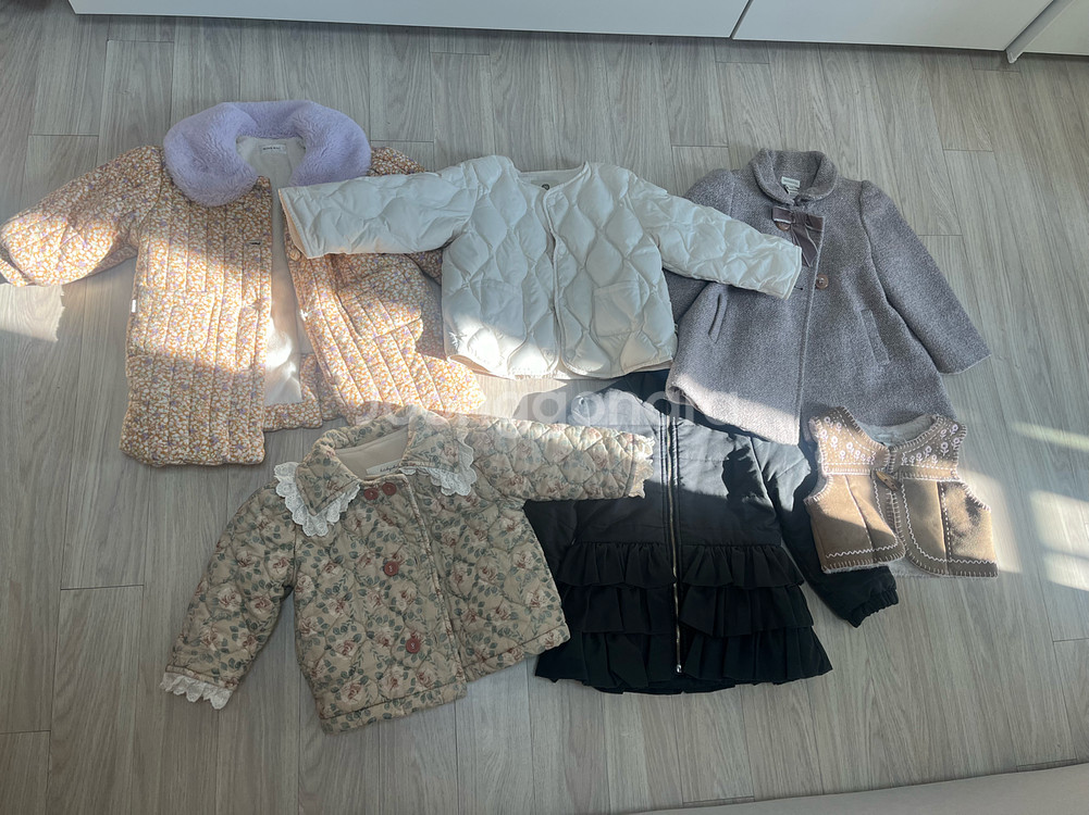 여아 아우터 6개 일괄판매(밍크뮤, 해피프린스등 90-100)--0