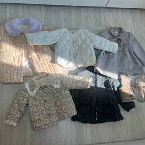 여아 아우터 6개 일괄판매(밍크뮤, 해피프린스등 90-100)