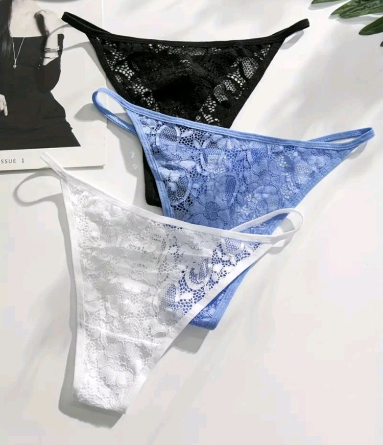 레이스 여성 팬티 5종 세트--1