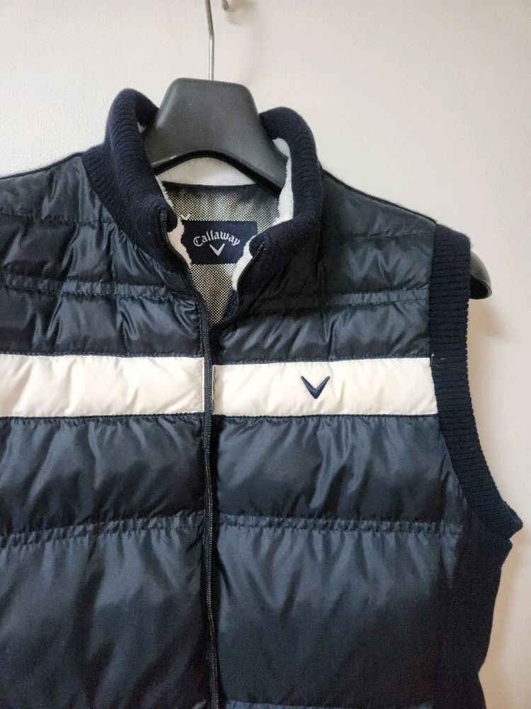 여성 캘러웨이 골프 구스다운 방풍 니트 조끼 골프웨어 골프의류ㅡ90--2