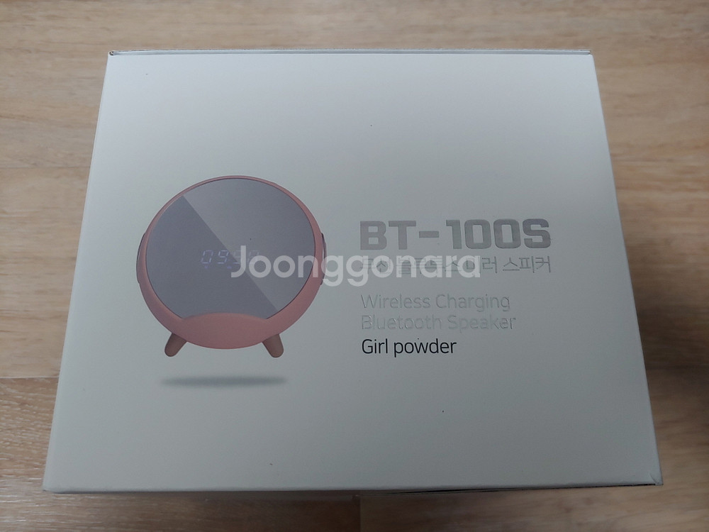 액센 BT-100S 무선 블루투스 미러 스피커 미개봉 새제품 스마트폰 무선충전 화장거울 알람시계 고음질사운드 미개봉--1