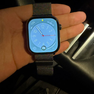 애플워치 11 셀룰러 슬레이트 티타늄, 46mm, 슬레이트 밀레니즈 루프 애케플