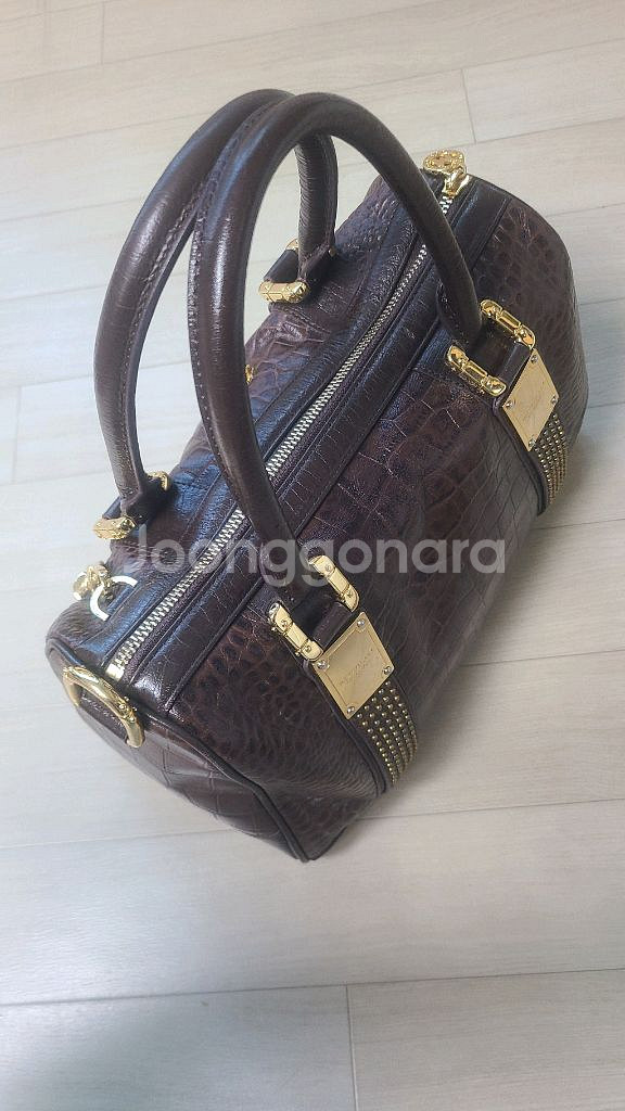 메트로 시티 브라운 가죽 토트백--3