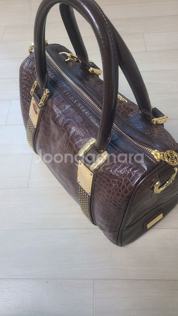 메트로 시티 브라운 가죽 토트백--4