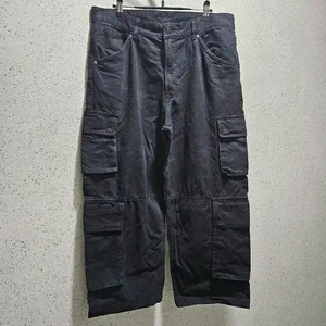34) 자라 블랙 워싱 유틸리티 카고 팬츠 배기핏 데님 4877 305 이미지