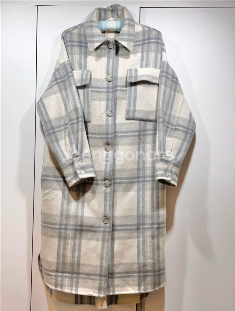 H&M 마랑맛 울블렌드 오버사이즈 롱코트 XS--1