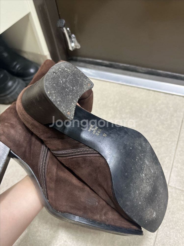 긴자 다이아나 스웨이드 앵클 부츠 245--4